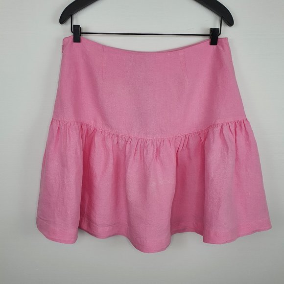 NWT Country Road Mini Skirt French Linen Size 12 - Picture 16 of 16